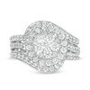 Thumbnail Image 3 of 2 CT. T.W. Composite Diamond Bypass Multi-Row Split Shank Engagement Ring in 10K White Gold