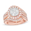 Thumbnail Image 1 of 2 CT. T.W. Composite Diamond Bypass Multi-Row Split Shank Engagement Ring in 10K Rose Gold