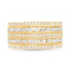 Thumbnail Image 4 of 2 CT. T.W. Diamond Multi-Row Vintage-Style Engagement Ring in 10K Gold