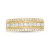 Thumbnail Image 4 of 1-1/3 CT. T.W. Diamond Multi Row Vintage-Style Anniversary Ring in 10K Gold