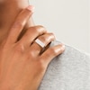 Thumbnail Image 1 of Vera Wang Men 1/6 CT. T.W. Black Diamond Bar Ring in Sterling Silver