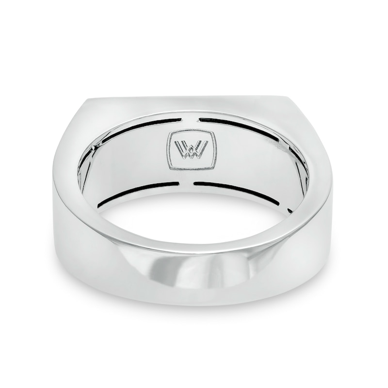 Main Image 3 of Vera Wang Men 1/6 CT. T.W. Black Diamond Bar Ring in Sterling Silver