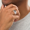 Thumbnail Image 2 of Vera Wang Men 1/2 CT. T.W. Enhanced Black Octagonal Composite Diamond Signet Ring in Sterling Silver