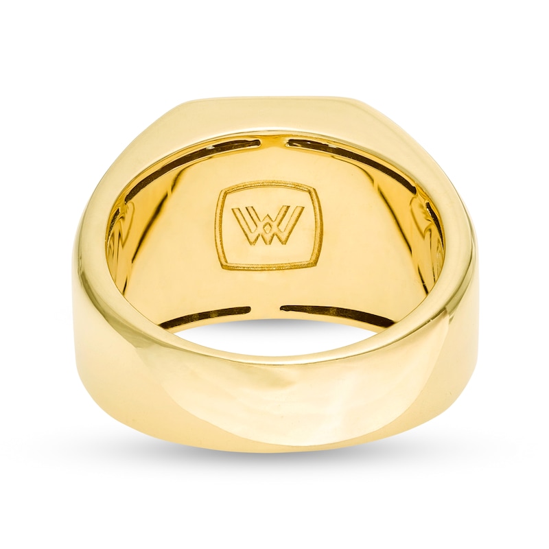 Main Image 3 of Vera Wang Men 1/2 CT. T.W. Octagonal Composite Diamond Signet Ring in 10K Gold