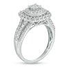 Thumbnail Image 2 of 1 CT. T.W. Diamond Double Cushion Frame Vintage-Style Engagement Ring in 10K White Gold