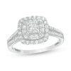 1/2 CT. T.W. Princess-Cut Diamond Double Frame Engagement Ring in 10K White Gold