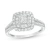 Thumbnail Image 0 of 1/2 CT. T.W. Princess-Cut Diamond Double Frame Engagement Ring in 10K White Gold