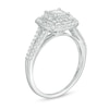 Thumbnail Image 2 of 1/2 CT. T.W. Princess-Cut Diamond Double Frame Engagement Ring in 10K White Gold