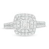 Thumbnail Image 4 of 1/2 CT. T.W. Princess-Cut Diamond Double Frame Engagement Ring in 10K White Gold