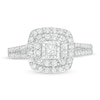 Thumbnail Image 3 of 1/2 CT. T.W. Princess-Cut Diamond Double Frame Engagement Ring in 10K White Gold