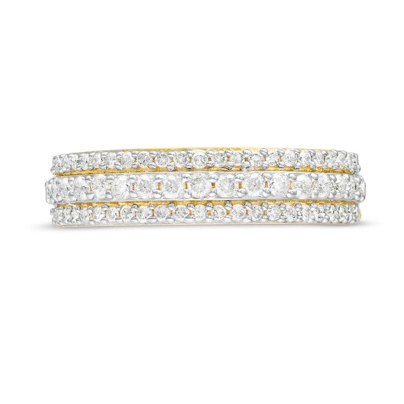 1/2 CT. T.W. Diamond Multi-Row Band in 10K Gold