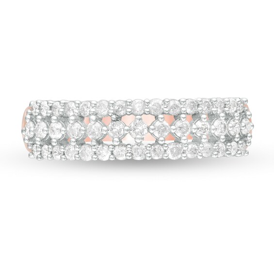 1/2 CT. T.w. Diamond Multi-Row Band in 10K Rose Gold