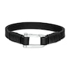 Thumbnail Image 1 of Vera Wang Men Leather Cord Bracelet with Sterling Silver Buckle Clasp - 8.5"