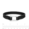 Thumbnail Image 2 of Vera Wang Men Leather Cord Bracelet with Sterling Silver Buckle Clasp - 8.5"