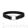 Thumbnail Image 3 of Vera Wang Men Leather Cord Bracelet with Sterling Silver Buckle Clasp - 8.5"