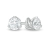 Thumbnail Image 1 of Zales Private Collection 3/8 CT. T.W. Certified Colourless Diamond Solitaire Stud Earrings in 14K White Gold (F/I1)