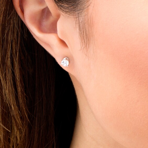 Zales Private Collection 5/8 CT. T.w. Certified Colourless Diamond Solitaire Stud Earrings in 14K White Gold (F/I1)