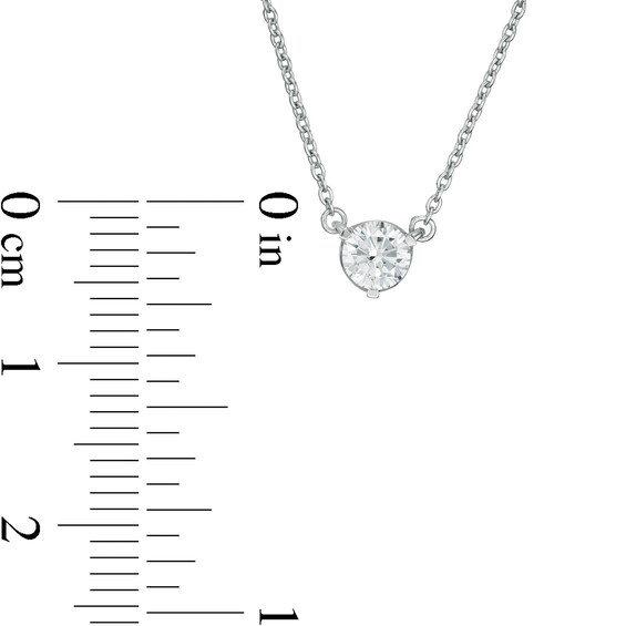 Zales Private Collection 1/3 CT. Certified Colorless Diamond Solitaire Necklace in 14K Gold (F/I1