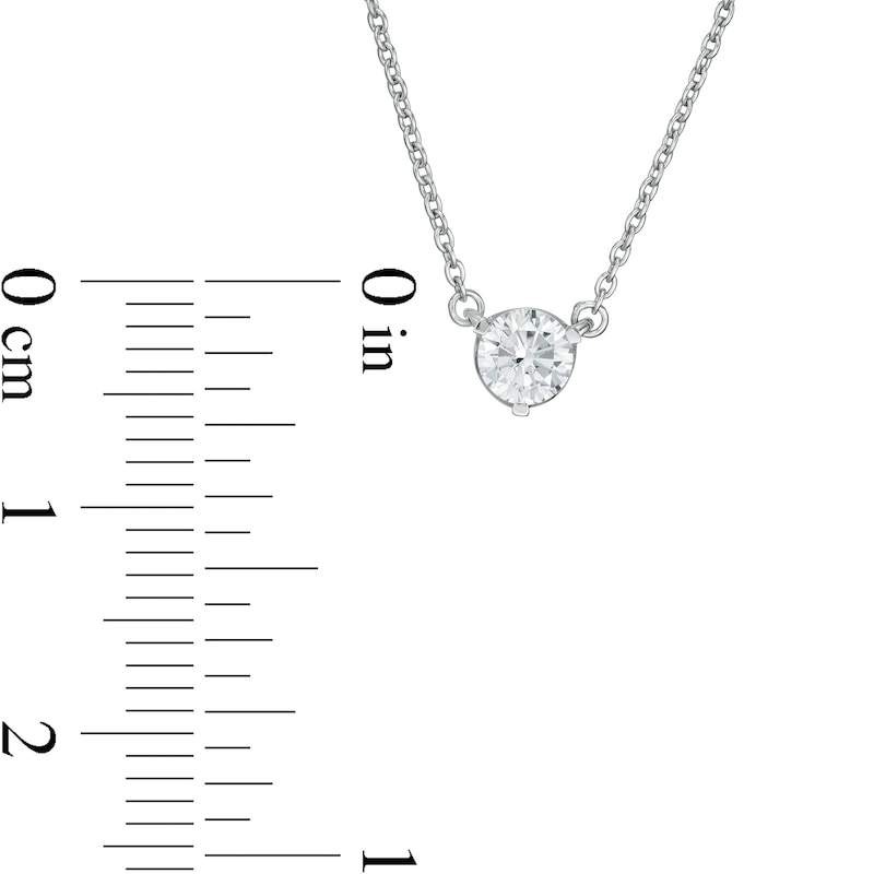 Zales Private Collection 1/3 CT. Certified Colorless Diamond Solitaire Necklace in 14K White Gold (F/I1)