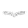 Thumbnail Image 3 of 1/4 CT. T.W. Diamond Double Chevron Anniversary Band in 10K White Gold