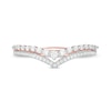 Thumbnail Image 4 of 1/4 CT. T.W. Diamond Double Chevron Anniversary Band in 10K Rose Gold