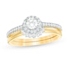 Thumbnail Image 1 of 1/2 CT. T.W. Diamond Frame Bridal Set in 10K Gold
