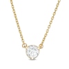 Thumbnail Image 0 of Zales Private Collection 1/3 CT. Certified Colorless Diamond Solitaire Necklace in 14K Gold (F/I1)