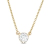 Thumbnail Image 1 of Zales Private Collection 1/3 CT. Certified Colorless Diamond Solitaire Necklace in 14K Gold (F/I1)