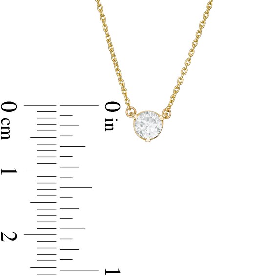 Zales Private Collection 1/3 CT. Certified Colorless Diamond Solitaire Necklace in 14K Gold (F/I1)