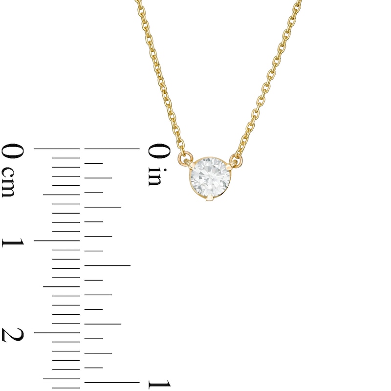 Zales 1/4 Ct. T.W. Diamond V Necklace in 14K Gold (I/Si2) - 16