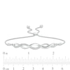 Thumbnail Image 4 of 1/20 CT. T.W. Diamond Twist Pendant, Bolo Bracelet and Drop Earrings Set in Sterling Silver - 9.5"