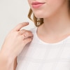 Thumbnail Image 2 of 8.0mm Morganite and 1/10 CT. T.W. Diamond Vintage-Style Ring in 10K Rose Gold