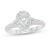 Thumbnail Image 1 of Zales Private Collection 1 CT. T.W. Certified Colorless Pear-Shaped Diamond Engagement Ring in 14K Two-Tone Gold