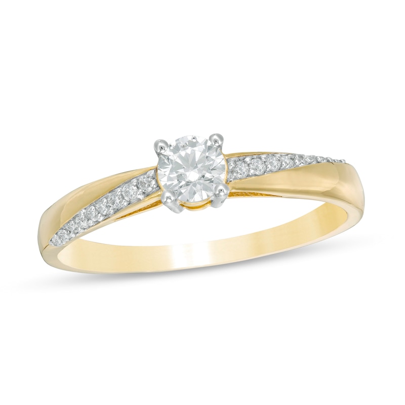 Main Image 1 of 1/3 CT. T.W. Diamond Engagement Ring in 10K Gold