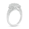 Thumbnail Image 3 of 3/4 CT. T.W. Composite Diamond Rectangular Frame Vintage-Style Engagement Ring in 14K White Gold