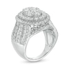 Thumbnail Image 3 of 4 CT. T.W. Composite Diamond Oval Frame Engagement Ring in 10K White Gold