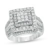 Thumbnail Image 1 of 2 CT. T.W. Princess-Cut Composite Diamond Double Frame Engagement Ring in 10K White Gold