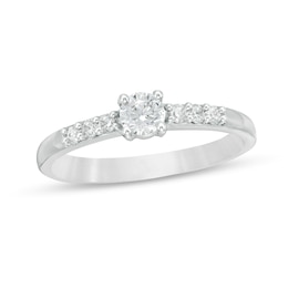 1/3 CT. T.W. Diamond Engagement Ring in 10K White Gold
