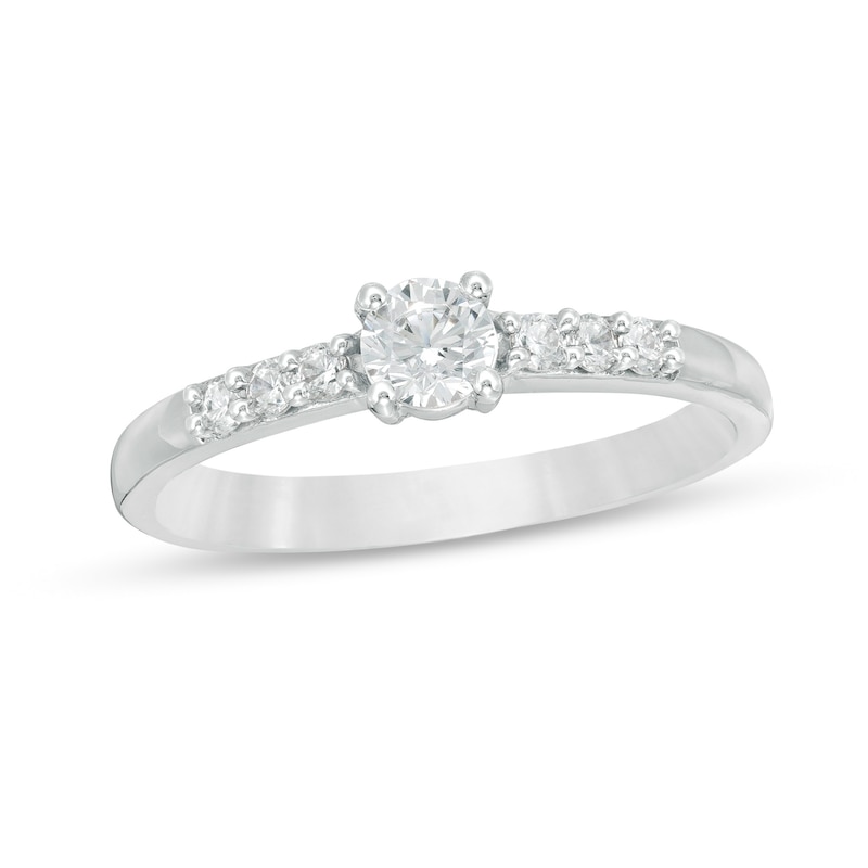 1 3 Ct Tw Diamond Engagement Ring In 10k White Gold