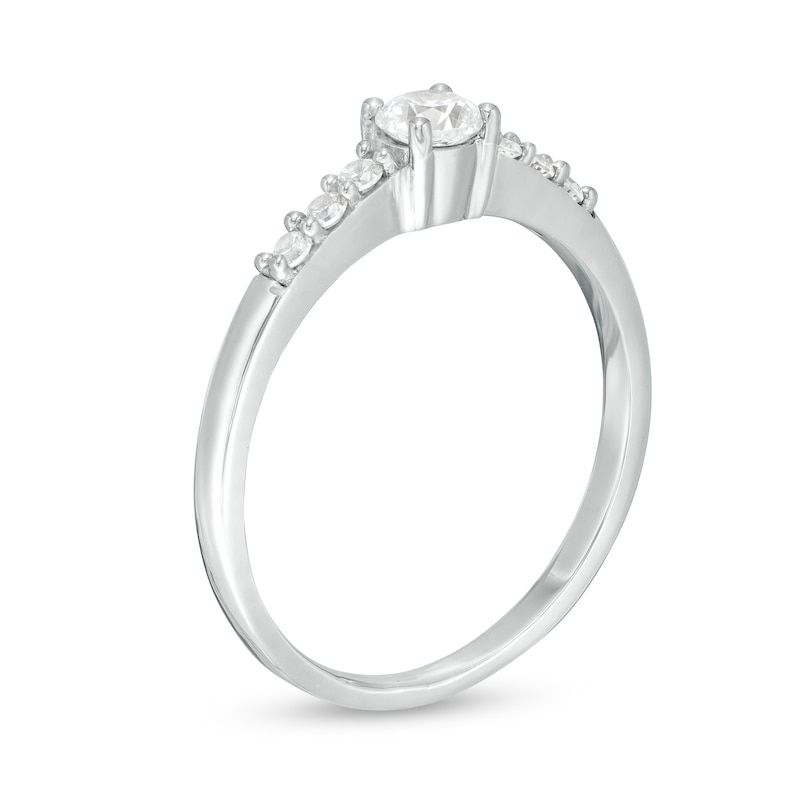 1/3 CT. T.W. Diamond Engagement Ring in 10K White Gold