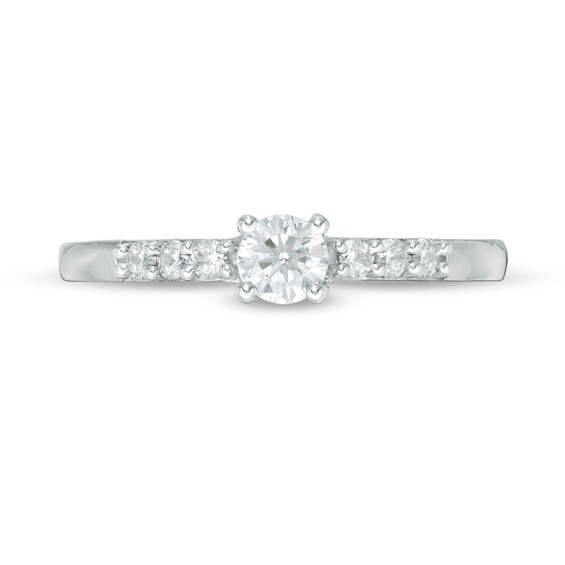 1/3 CT. T.w. Diamond Engagement Ring in 10K White Gold