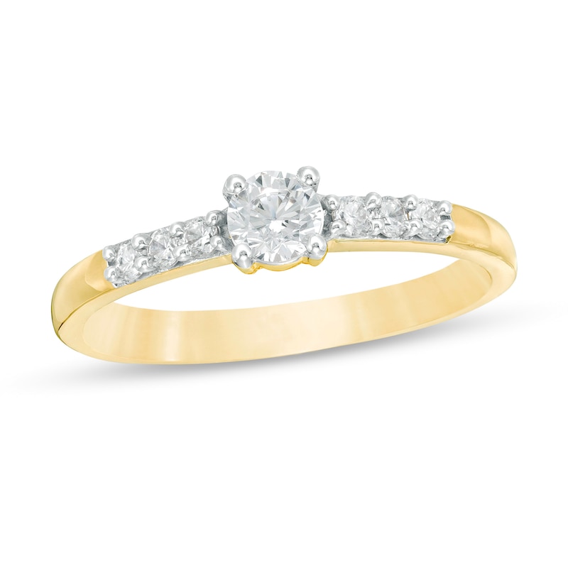 Main Image 1 of 1/3 CT. T.W. Diamond Engagement Ring in 10K Gold