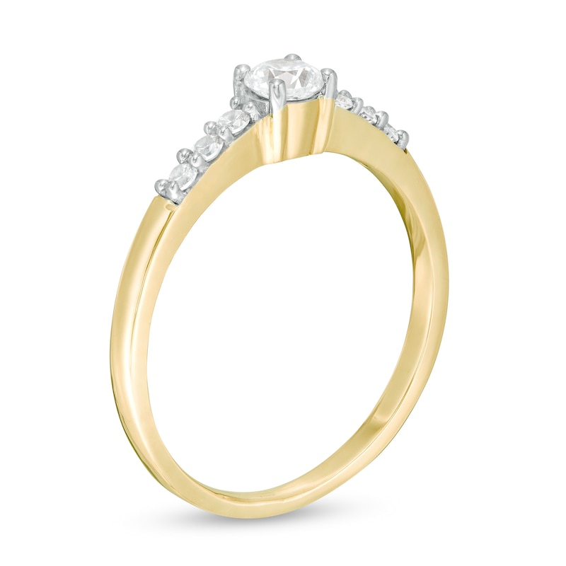 Main Image 3 of 1/3 CT. T.W. Diamond Engagement Ring in 10K Gold