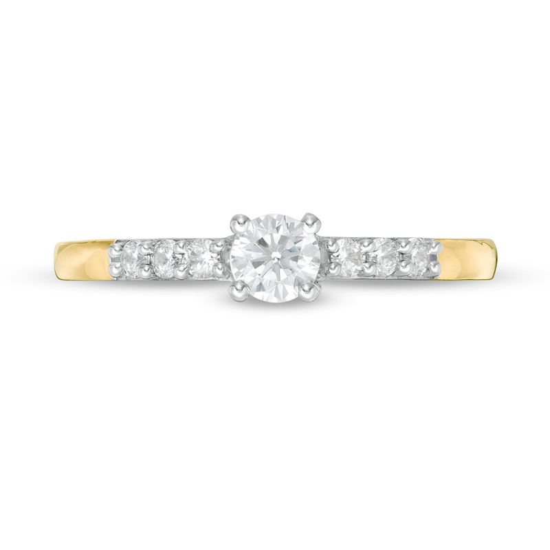 Main Image 4 of 1/3 CT. T.W. Diamond Engagement Ring in 10K Gold