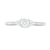 Thumbnail Image 4 of 1/3 CT. T.W. Diamond Tri-Sides Engagement Ring in 10K White Gold