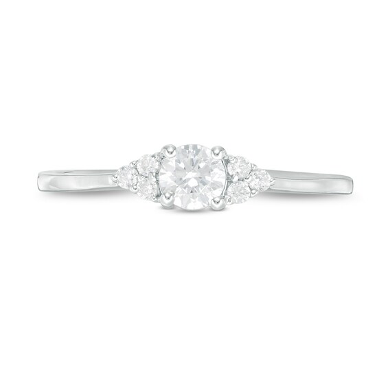 1/3 CT. T.w. Diamond Tri-Sides Engagement Ring in 10K White Gold