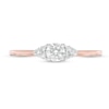 1/3 CT. T.W. Diamond Tri-Sides Engagement Ring in 10K Rose Gold