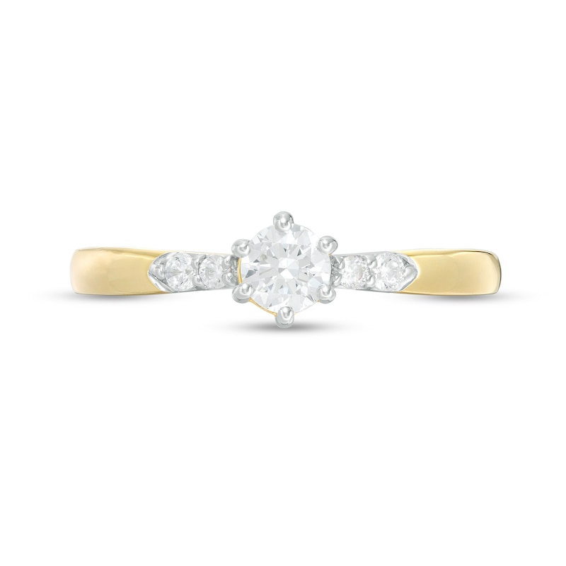 Main Image 4 of 1/3 CT. T.W. Diamond Engagement Ring in 10K Gold