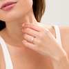 Thumbnail Image 2 of 3/8 CT. T.W. Diamond Petal Tri-Sides Engagement Ring in 10K Gold