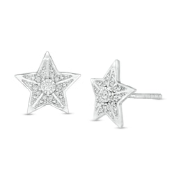 1/20 CT. T.W. Diamond Star Stud Earrings in Sterling Silver